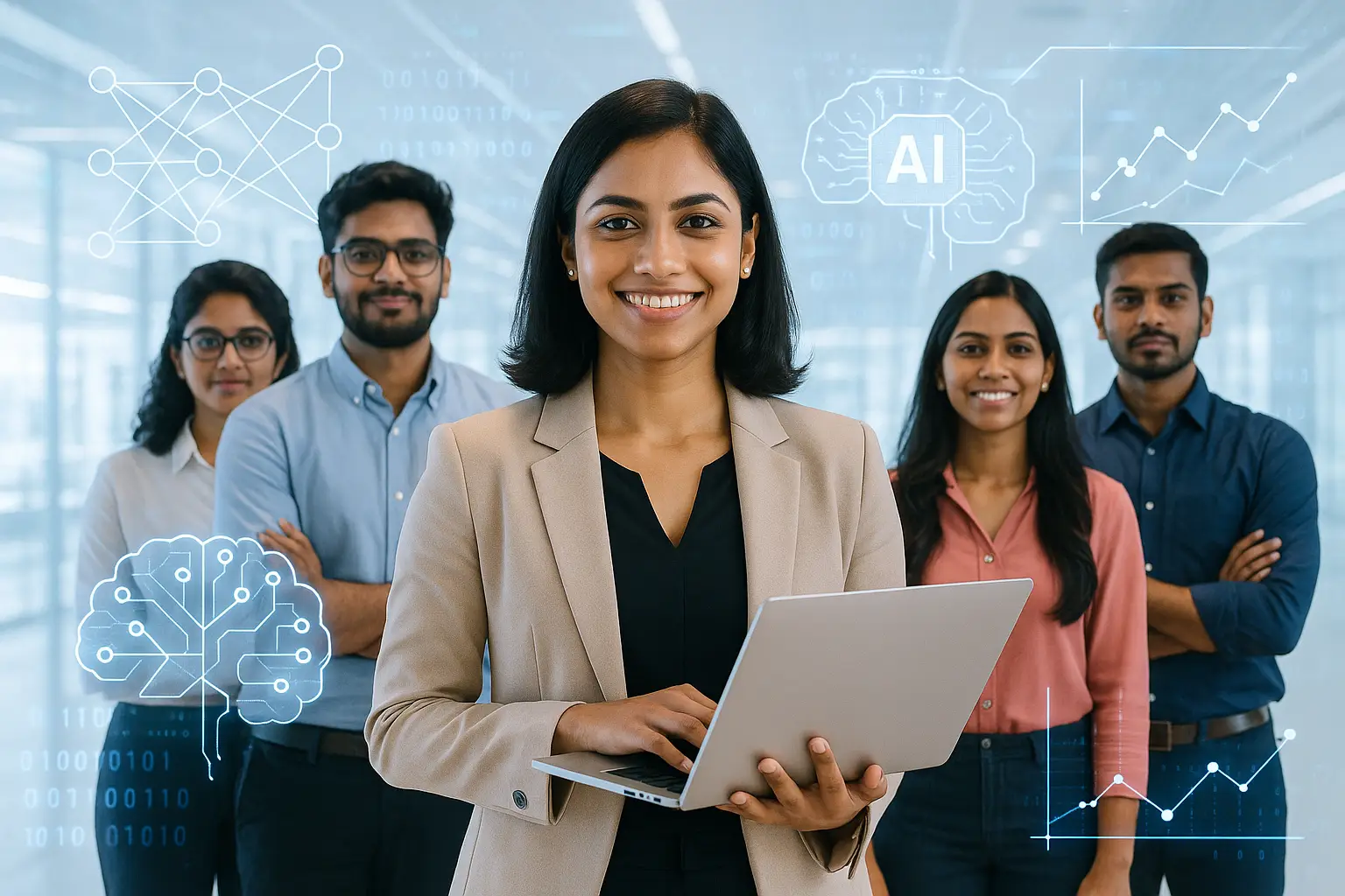 20250706 0433 ai inspired indian professionals simple compose 01jzed7ackfsc8cje09ywr5zfb